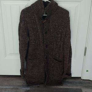 Long sweater button up